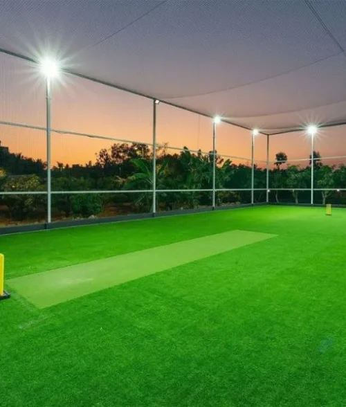 Professional HDPE cricket netting for terrace and school sports.
